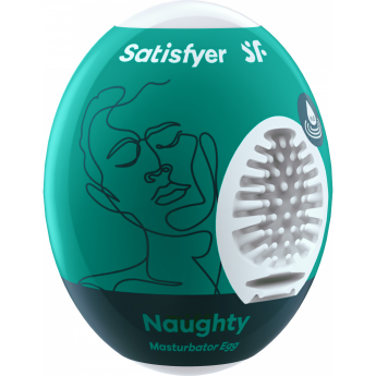 Мастурбатор нереалистичный SATISFYER EGG SINGLE (NAUGHTY), TPE, зеленый Мастурбатор нереалистичный SATISFYER EGG SINGLE (NAUGHTY), TPE, зеленый