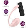 Виброяйцо SATISFYER RIBBED PETAL с пультом ДУ, розовое, 7,8 см 4002774