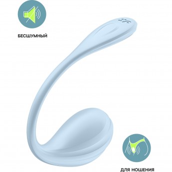 Виброяйцо SATISFYER SMOOTH PETAL CONNECT APP, голубое, 6,5 см Виброяйцо SATISFYER SMOOTH PETAL CONNECT APP, голубое, 6,5 см
