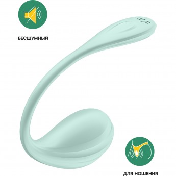 Виброяйцо SATISFYER SMOOTH PETAL CONNECT APP, мятное, 6,5 см Виброяйцо SATISFYER SMOOTH PETAL CONNECT APP, мятное, 6,5 см